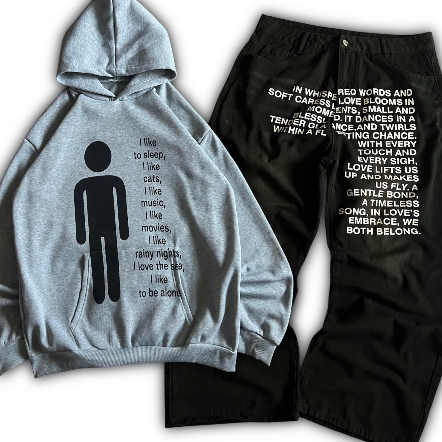 Street Fashion Women - American Pattern Letter Jeans Y2K Men