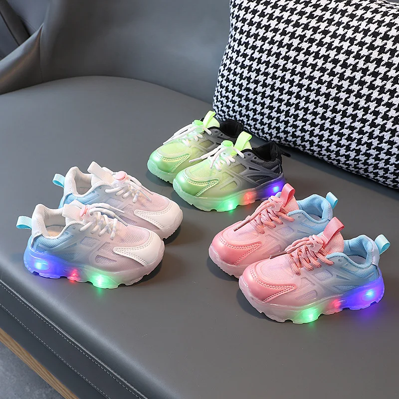 Street Fashion Boy - 2025 Child Sport Shoes Spring Luminous