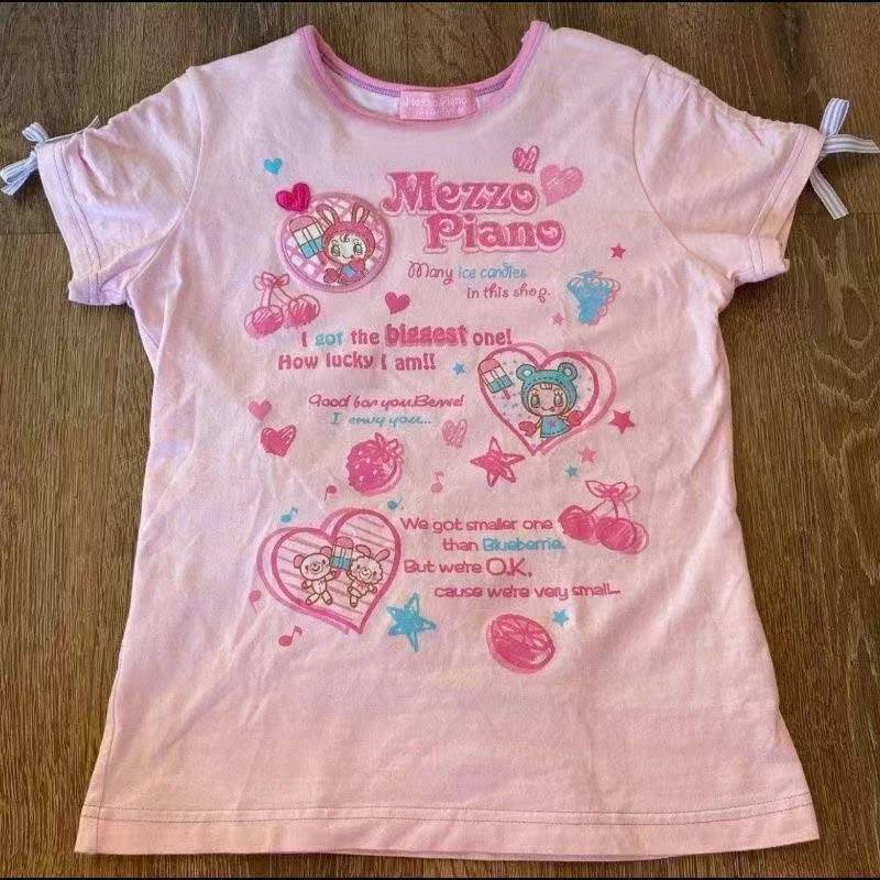 Vintage Kawaii Cute Short Slee - Street Fashion Women 评论和价格