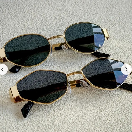 Trendy Round Frame Metal Sungl - Street Fashion Glasses 评论和价格