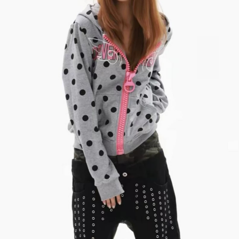 high street fashion American r - Street Fashion Zip Up Hoodie 评论和价格