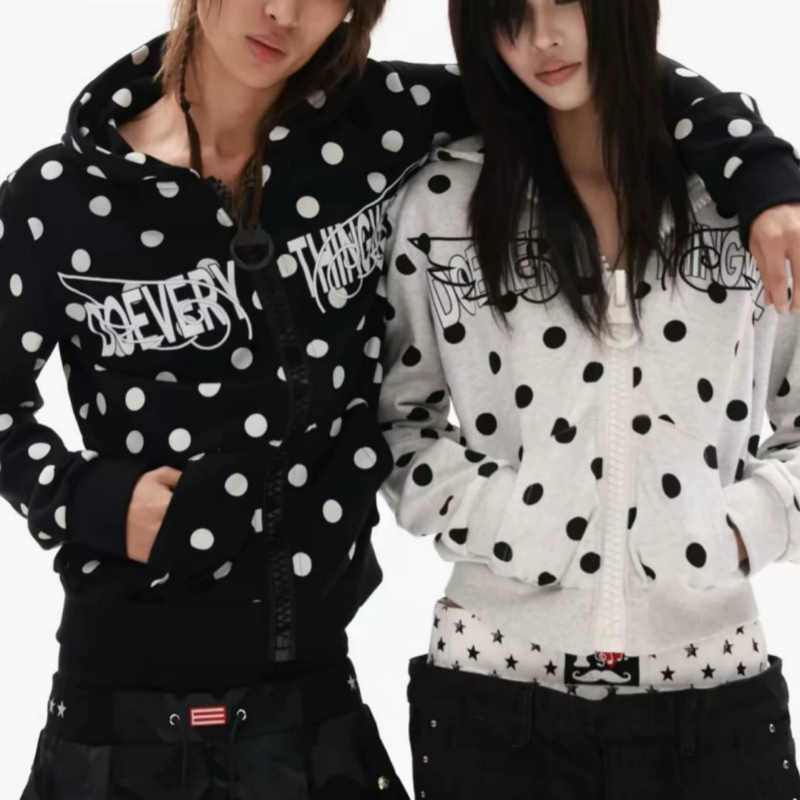 high street fashion American r - Street Fashion Zip Up Hoodie 评论和价格