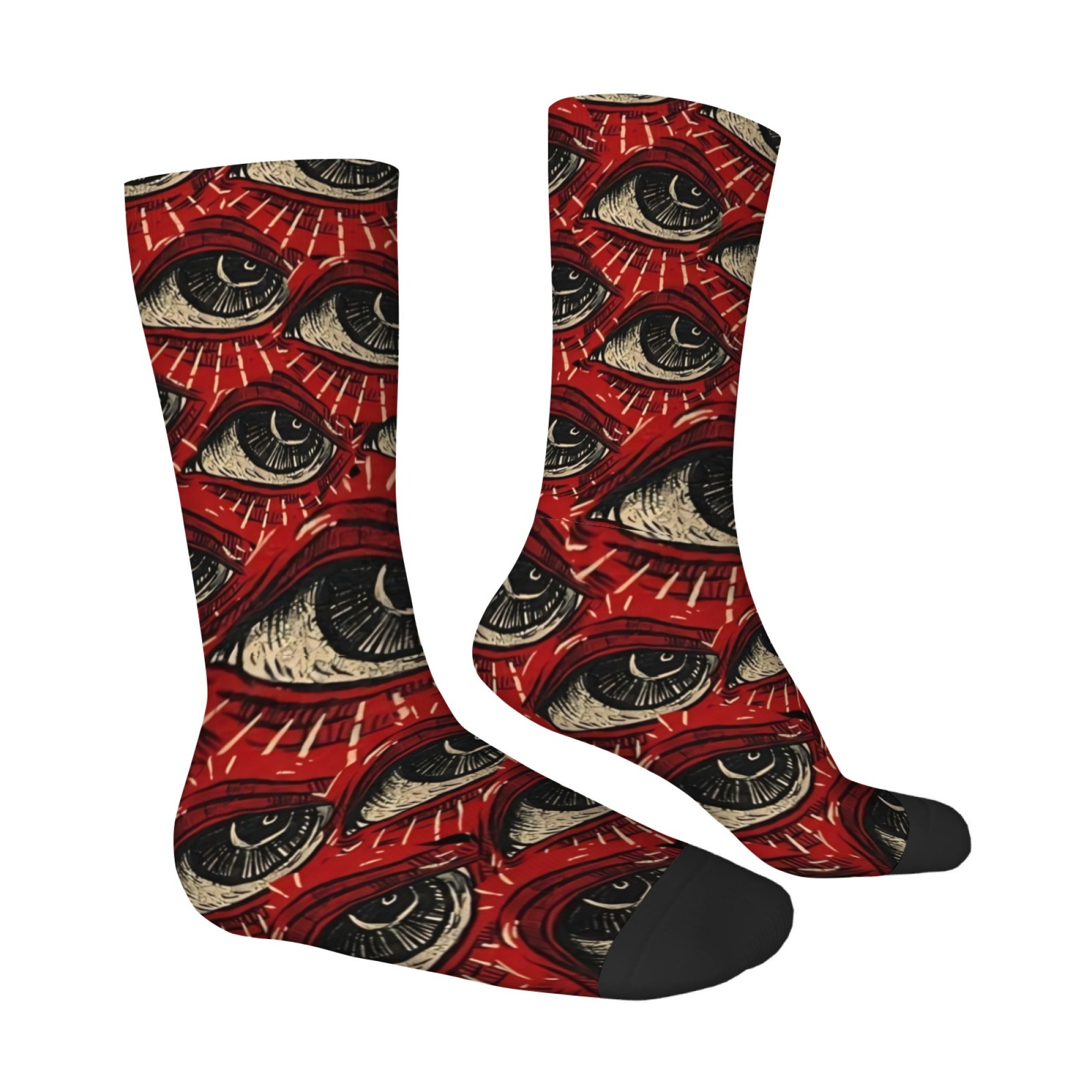 Funny and Scary Eye Print Men' - Quirky Street Fashion 评论和价格