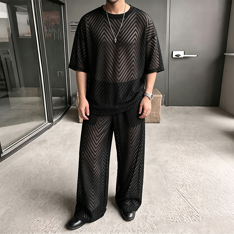 INCERUN Men's Sets See Through - Street Fashion Dance 评论和价格