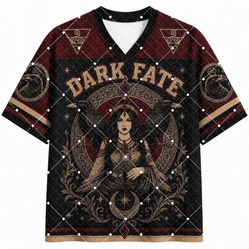 Dark Fate Witch Raven Print V‑ - Street Fashion Dance 评论和价格