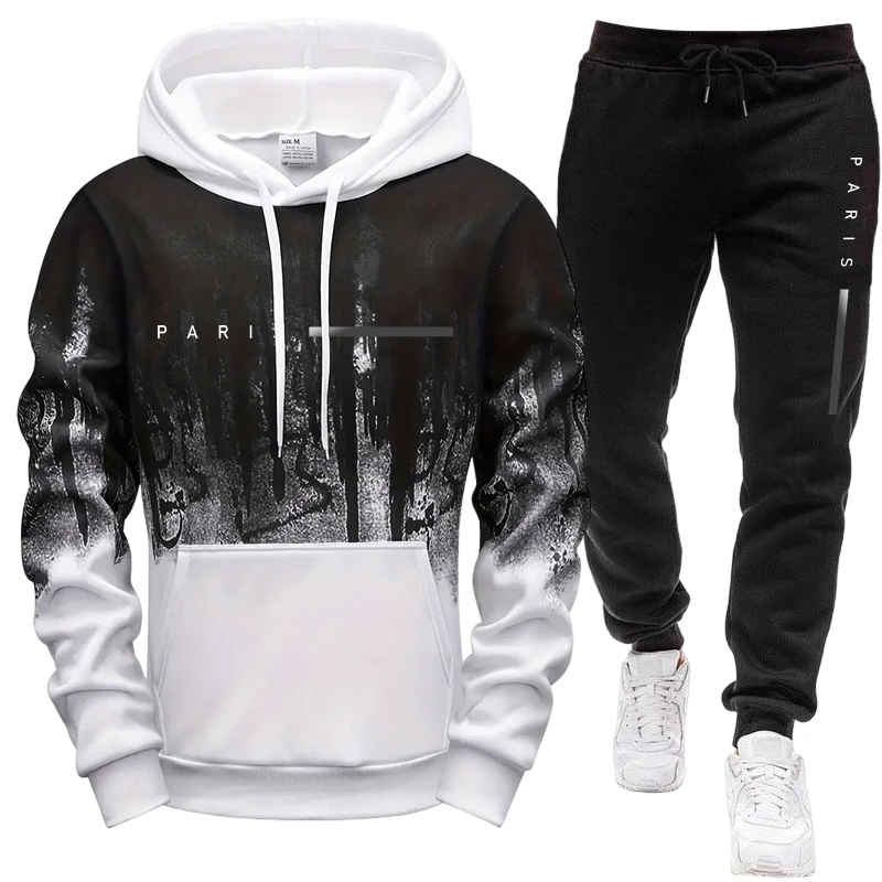 Men's Set/Hoodie/Pants Paris N - Street Fashion In Paris 评论和价格