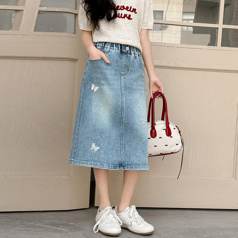 Kids Child Fashion Long Denim  - Girl Fashion Street 评论和价格