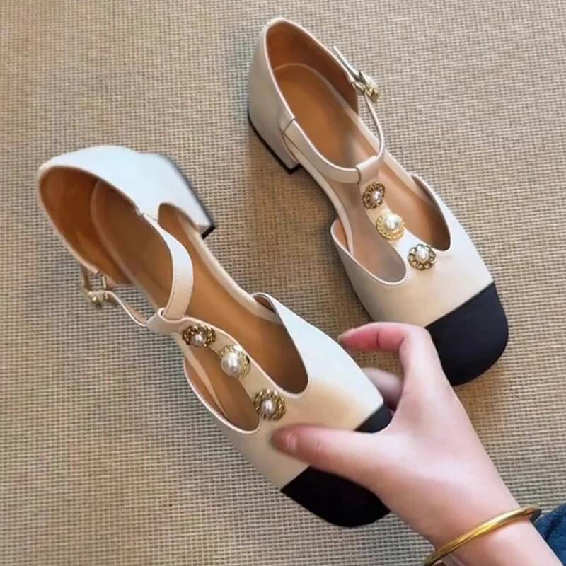 Women Square Toe Heeled Sandal - Street Fashion Women 评论和价格