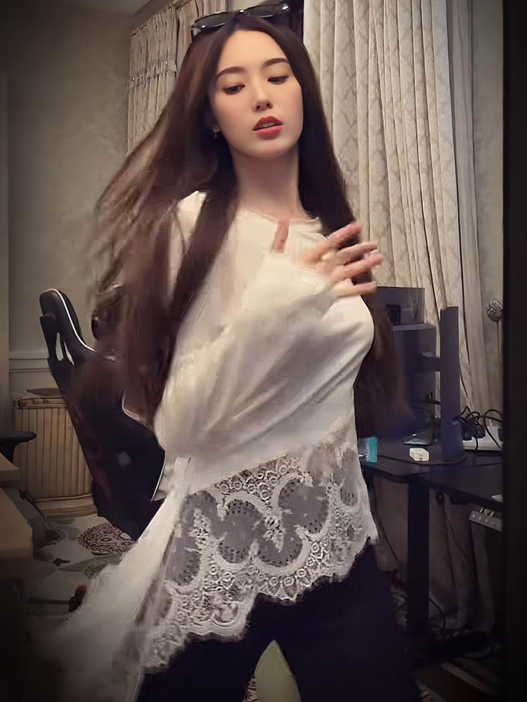 Weird Puss Patchwork Lace Irre - Street Fashion Women 评论和价格