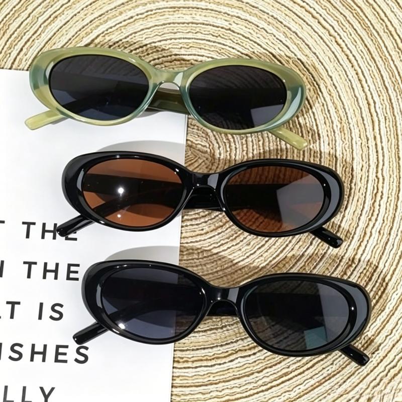 Retro Oval Sunglasses for Men  - Street Fashion Photo 评论和价格
