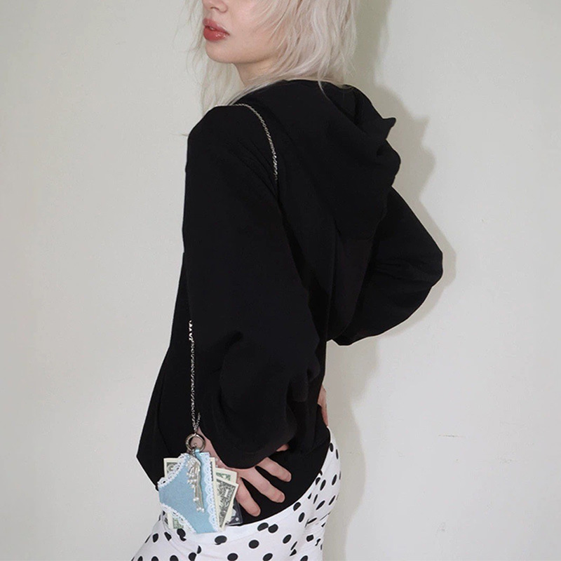 American trendy fashion loose  - Street Fashion Zip Up Hoodie 评论和价格