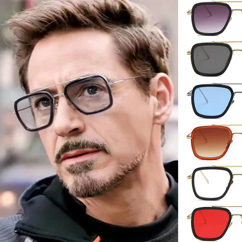 Steam Punk Tony Stark Sunglass - Street Fashion Glasses 评论和价格